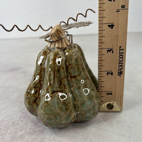 Designspirations 2004 Decorative Harvest Fall Pumpkin Ceramic‎ And Metal - Picture 7 of 11